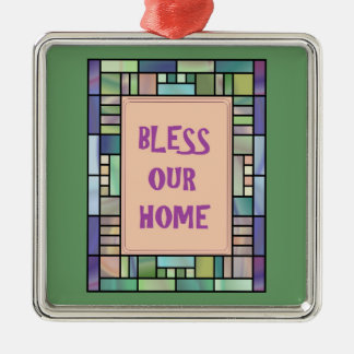 Segnen Sie unsere Zuhause-Verzierung Silbernes Ornament