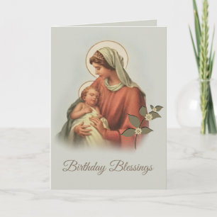 Segnende Jungfrau Maria Mutter Baby Jesus Karte
