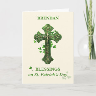 Segnungen auf dem Katholischen Kruzifix am St. Pat Karte