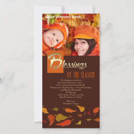 Segnungen der Saison. Erntedank-Fotokarte Feiertagskarte