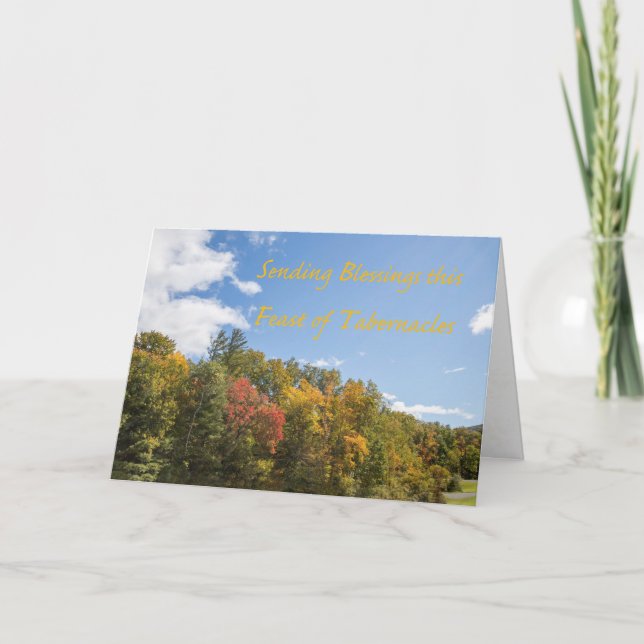 Segnungen für das Fest der Tabernacles Karte (Vorderseite)