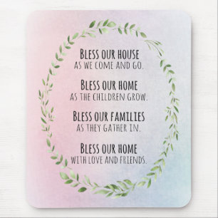 Segnungen für Ihre Zuhause und Familie Mousepad
