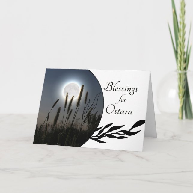 Segnungen für Ostara Spring Vernal Equinox Card Karte (Vorderseite)