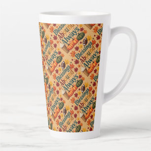 Segnungen über immer Herbstdesign Milchtasse