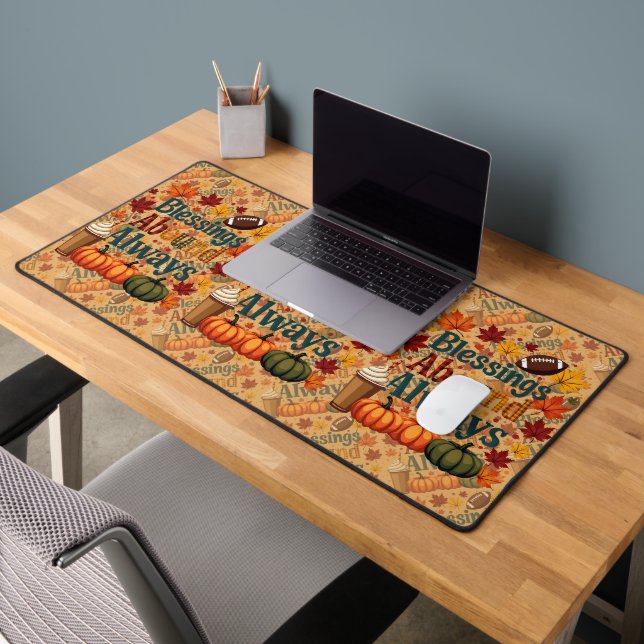 Segnungen über immer Herbstdesign Schreibtischunterlage (Büro 2)