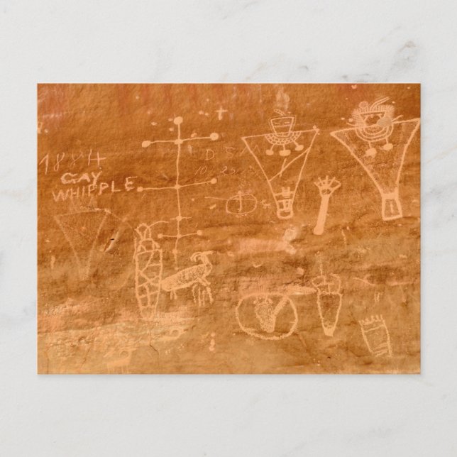 Sego Canyon Petroglyphs, Utah Postkarte (Vorderseite)