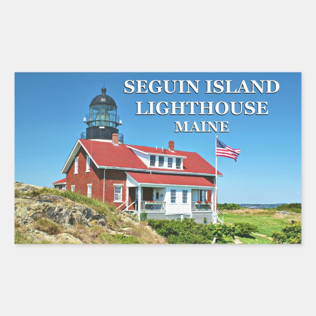 Seguin Island Leuchtturm, Maine Stickers (Vorderseite)