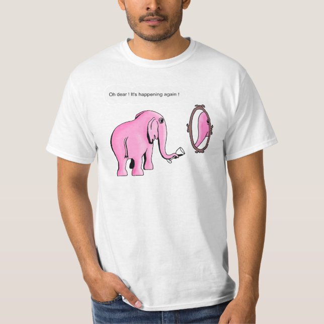 Sehen der rosa Elefanten T-Shirt (Vorderseite)