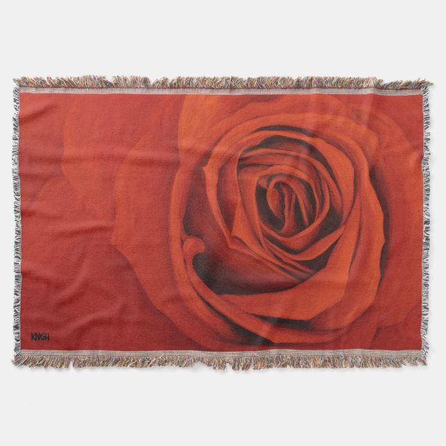 Sehen der roten Wurfs-Decke Decke (Vorderseite)