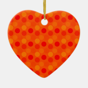 Sehen Dots Orange Herz Ornament