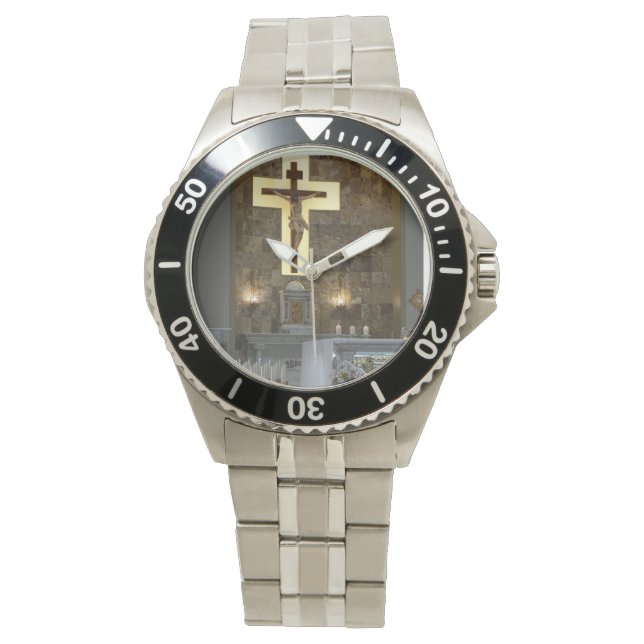 SEHEN - KREUZEN AN DER KIRCHE ARMBANDUHR (Vorderseite)