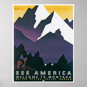 Sehen Sie Amerika ~ Willkommen nach Montana Poster