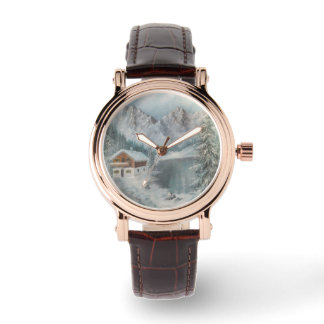 Sehen Sie Ann Hayes Painting Bavarian Snow Dream Armbanduhr
