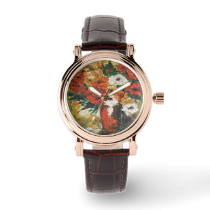 Sehen Sie Ann Hayes Painting Red Blume Mix Armbanduhr