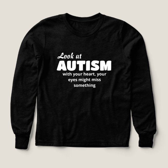 Sehen Sie Autismus mit Ihrem Herzen (Design Vorderseite)