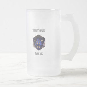Sehen Sie das? Essen Sie ihn Mattglas Bierglas