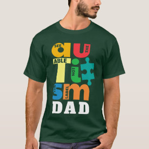 Sehen Sie den Vater "Able Not the Label Autismus"  T-Shirt