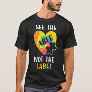 Sehen Sie die Fähigkeit nicht das Label Rainbow Pu T-Shirt