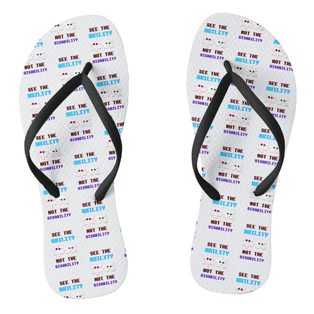 Sehen Sie die Fähigkeit nicht die Behindertenspekt Flip Flops (Fußbett)