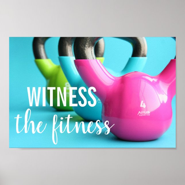 Sehen Sie die Fitness Gymnastik Fitness Kettlebell Poster (Vorne)