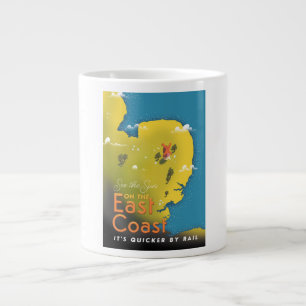 Sehen Sie die Sonne an der Ostküste. Jumbo-Tasse