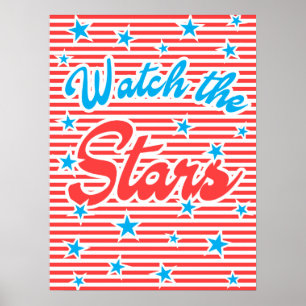 Sehen Sie die Sterne, das Sommerposter, die rote V Poster