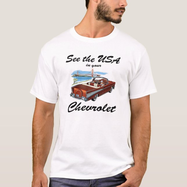 Sehen Sie die USA in Ihrem Chevrolet T-Shirt (Vorderseite)