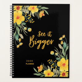 Sehen Sie es größer Elegant Dark Floral Planer
