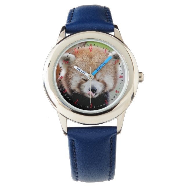 Sehen Sie Foto roter Panda , Tiere 0601. Armbanduhr (Vorderseite)