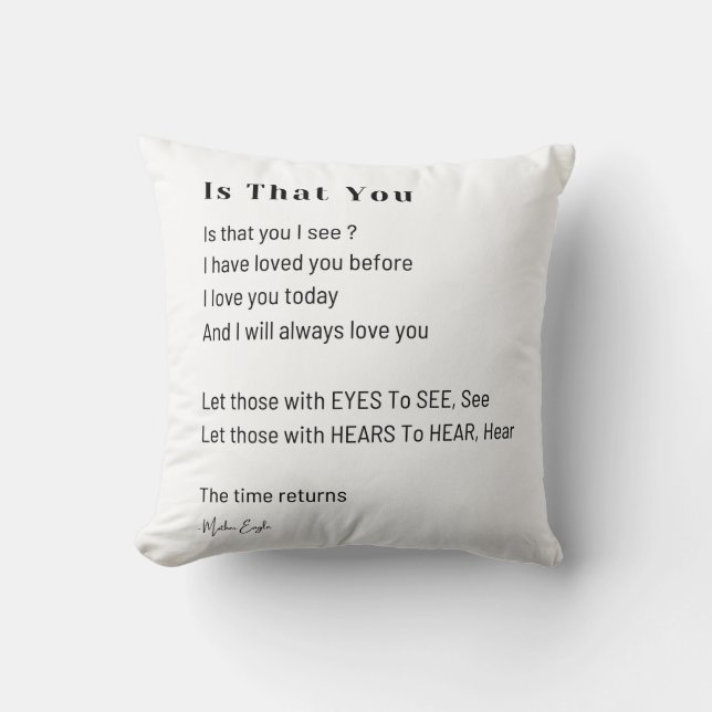 Sehen Sie Gedicht der Liebe? Kissen (Vorderseite)