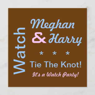 Sehen Sie Harry und Meghan Krawatte The Knot Einla Einladung