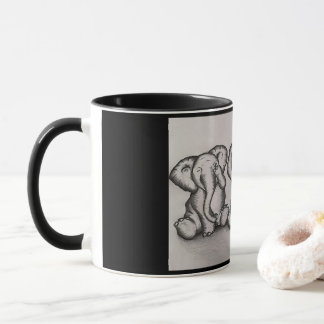 Sehen Sie, hören Sie, sprechen Sie keine bösen Ele Tasse
