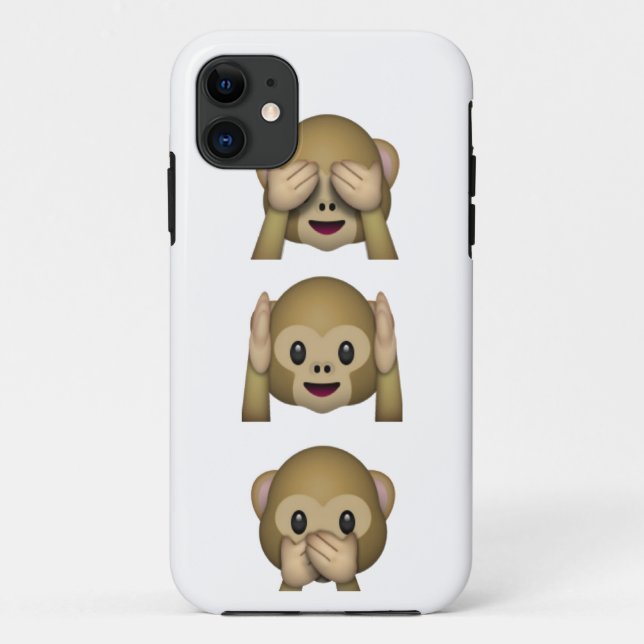 Sehen Sie, hören Sie und sprechen Sie keinen Case-Mate iPhone Hülle (Rückseite)