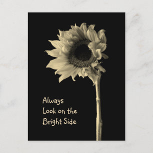 "Sehen Sie immer die positive Seite" Florales Port Postkarte