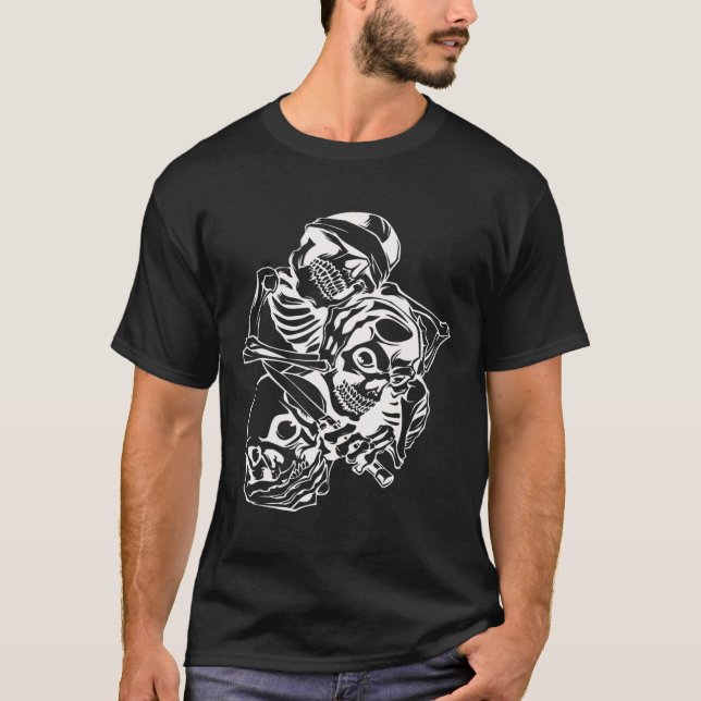 Sehen Sie kein Böse hören Kein Böse sprechen Kein  T-Shirt (Vorderseite)