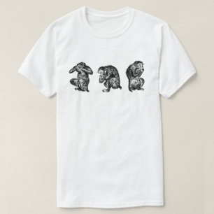 Sehen Sie kein Übel, hören Sie kein Übel, sprechen T-Shirt