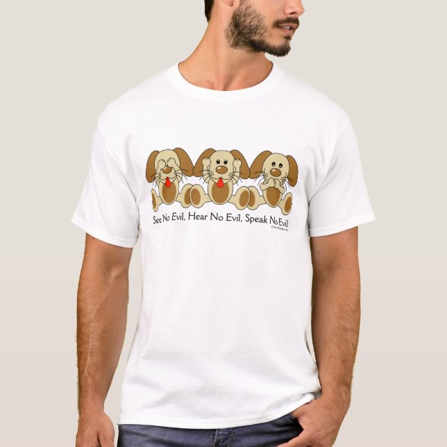 Sehen Sie keine schlechten Welpen T-Shirt (Vorderseite)