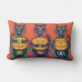 SEHEN SIE KEINE SCHWARZEN KATZEN, HALLOWEEN LUMBAR LENDENKISSEN