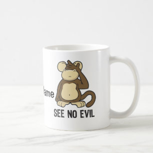 Sehen Sie keine Übel-Affen - zu personifizieren Kaffeetasse