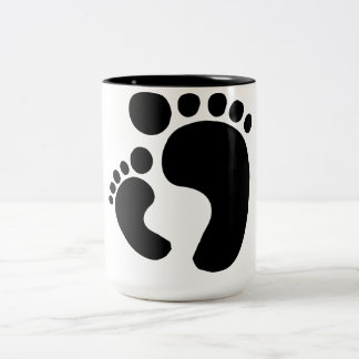 Sehen Sie meine Füße Zweifarbige Tasse