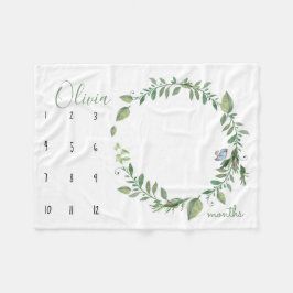 Sehen Sie mir beim Wachsen zu - Foto mit Aquarell Fleecedecke