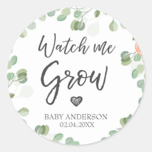 Sehen Sie mir wachsen Pflanze Gefallen Dusche Pfla Runder Aufkleber