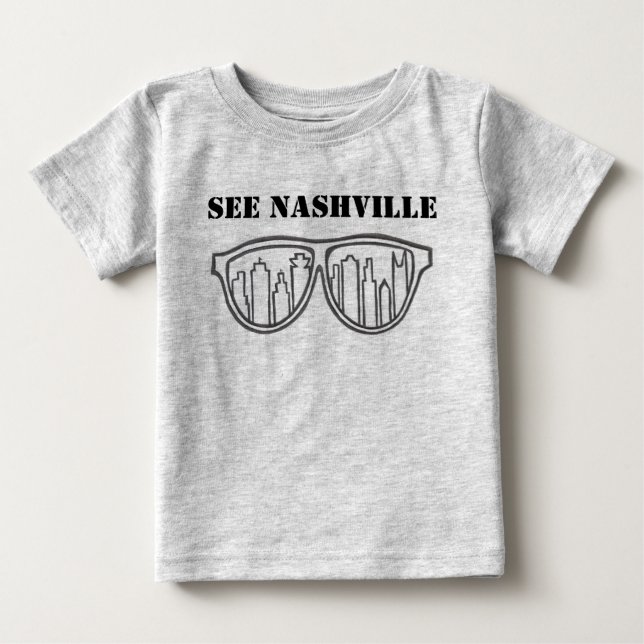 Sehen Sie Nashville-Skyline Baby T-shirt (Vorderseite)