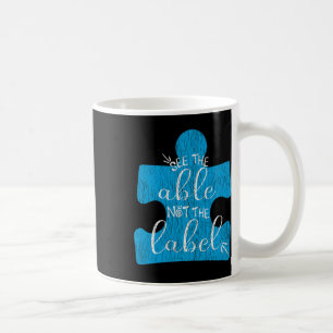 Sehen Sie, ob das Etikett autistische Kinder nicht Kaffeetasse