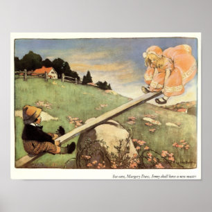 Sehen Sie Saw, Margery Daw Kinderzimmer Rhyme Prin Poster