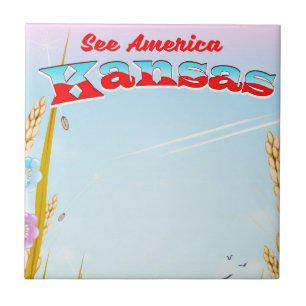 Sehen Sie sich Amerika an! - Kansas Fliese