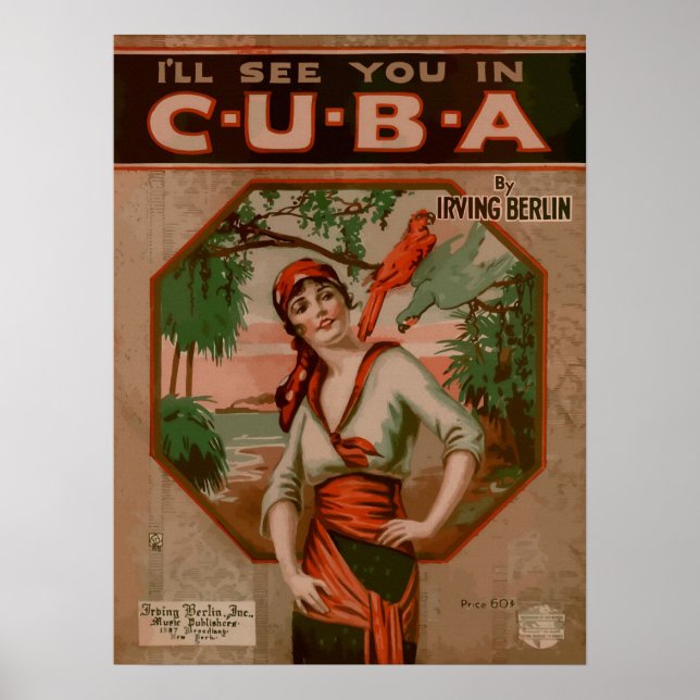 Sehen Sie sich auf Kuba an, Retro-Cover Poster (Vorne)