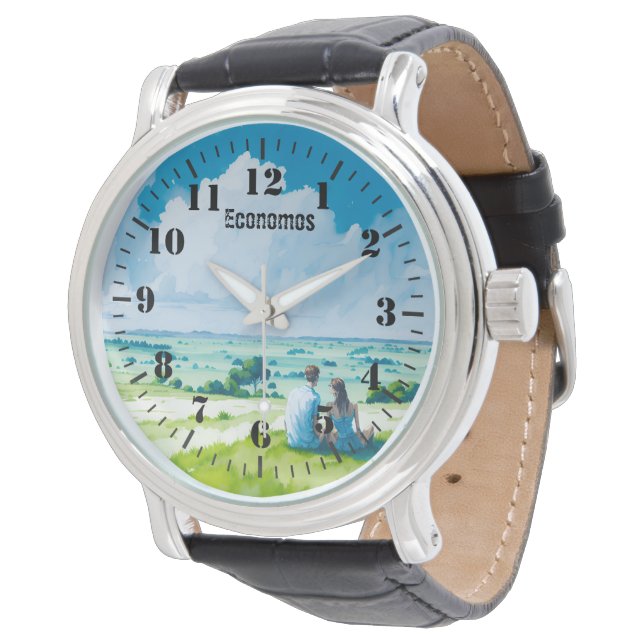 Sehen Sie sich benutzerdefinierte Design-Gesicht W Armbanduhr (Schrägansicht)
