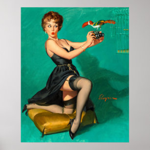Sehen Sie sich das Birdy-Button hoch an Poster
