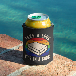 Sehen Sie sich das in einem Buch Retro Regenbogen  Dosenkühler